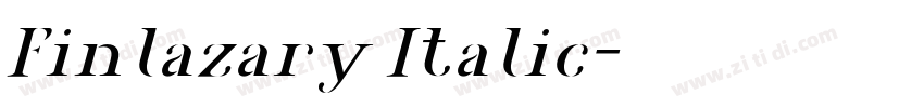 Finlazary Italic字体转换